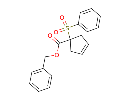 Molecular Structure of 110745-58-9 (3-Cyclopentene-1-carboxylic acid, 1-(phenylsulfonyl)-, phenylmethyl
ester)