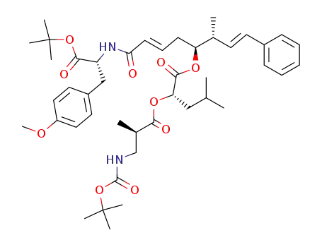 (2S,2'R,1''S,2''R,1''''R)1''-(3'''-{1''''-[(tert-butoxy)carbonyl]-2''''-p-methoxyphenylethylcarbamoyl}allyl)-2''-methyl-4''-phenylbut-3''-enyl 2-[(3'-{[(tert-butoxy)carbonyl]amino}-2'-methylpropionyl)oxy]-4-methylpentanoate