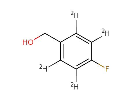 Molecular Structure of 93111-26-3 (4-FLUOROBENZYL-2,3,5,6-D4 ALCOHOL)