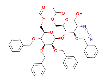 6-0-acetyl-4-0-(6-0-acetyl-2,3,4-tri-0-benzyl-β-D-mannopyranosyl)-2-azido-3-0-benzyl-2-deoxy-α-D-glucopyranose