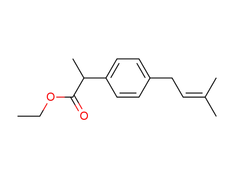 ethyl 2-<(4-(3-methyl-2-butenyl)phenyl)>propionate