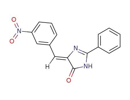 Molecular Structure of 79946-46-6 (4H-Imidazol-4-one, 1,5-dihydro-5-[(3-nitrophenyl)methylene]-2-phenyl-)