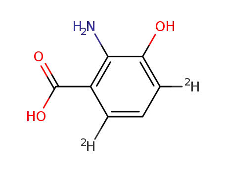 Molecular Structure of 107010-35-5 ((4,6-<sup>(2)</sup>H<sub>2</sub>)-3-hydroxyanthranilic acid)
