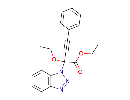Ethyl 2-(benzotriazol-1-yl)-2-ethoxy-4-phenyl-3-butynoate