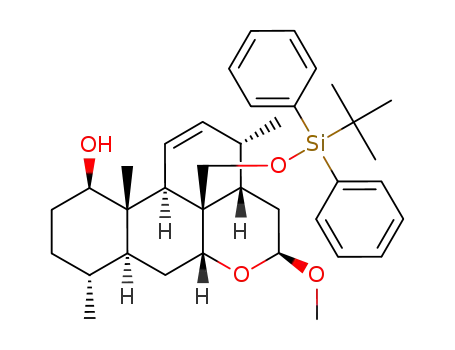 (3S,3aS,5S,6aR,7aS,8R,11R,11aS,11bR,11cS)-11c-(tert-Butyl-diphenyl-silanyloxymethyl)-5-methoxy-3,8,11a-trimethyl-3,3a,4,5,6a,7,7a,8,9,10,11,11a,11b,11c-tetradecahydro-6-oxa-benzo[de]anthracen-11-ol