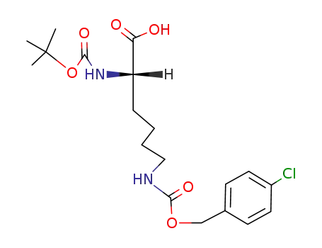 Molecular Structure of 33640-54-9 (N-Boc-Lys(ClZ)-OH)