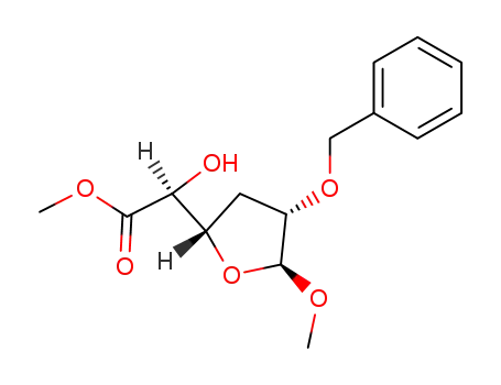 (+)-methyl (methyl 2-O-benzyl-3-deoxy-α-D-arabino-hexofuranosid)uronate