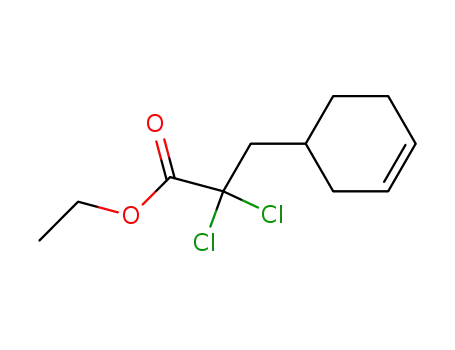 Molecular Structure of 126497-20-9 (ethyl 3-(3-cyclohexenyl)-2,2-dichloropropanoate)