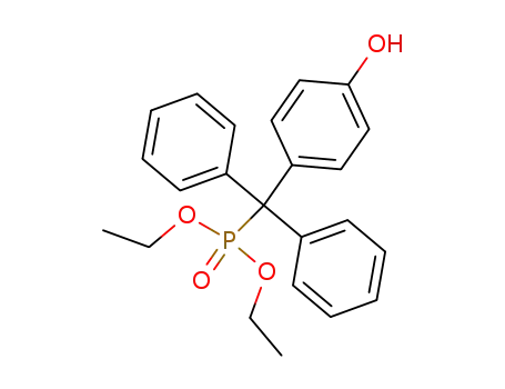 Molecular Structure of 74494-88-5 (diethyl ((4-hydroxyphenyl)diphenylmethyl)phosphonate)