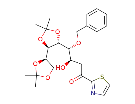 (3R,4R,5R,6S,7R)-4-O-benzyl-3,4,5,6,7,8-hexahydroxy-5,6:7,8-di-O-isopropylidene-1-(2-thiazolyl)-1-octanone