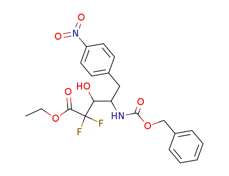 (R,S)-4-benzyloxycarbonylamino-5-(4-nitrophenyl)-2,2-difluoro-3-hydroxypentanoic acid ethyl ester