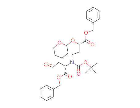 (S)-2-{[(S)-3-Benzyloxycarbonyl-3-(tetrahydro-pyran-2-yloxy)-propyl]-tert-butoxycarbonyl-amino}-4-oxo-butyric acid benzyl ester