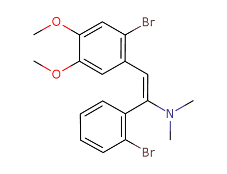 Molecular Structure of 299215-76-2 ((E)-2-(2-bromo-4,5-dimethoxyphenyl)-1-(2-bromophenyl)-N,N-dimethylethenylamine)