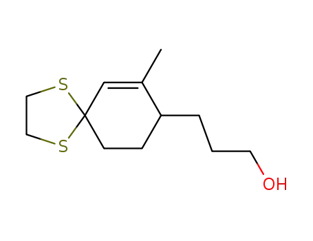 Molecular Structure of 42723-32-0 (l-3-(2-methyl-4-oxo-2-cyclohexenyl)propanol ethylene thioketal)