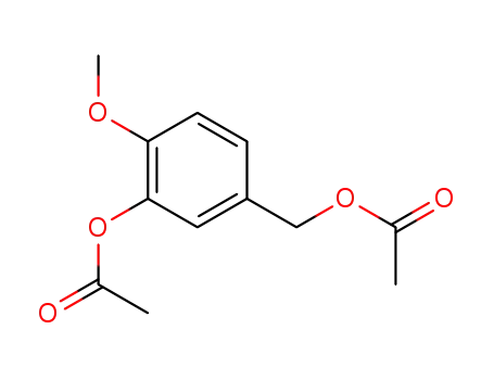 Molecular Structure of 63866-99-9 (Benzenemethanol, 3-(acetyloxy)-4-methoxy-, acetate)
