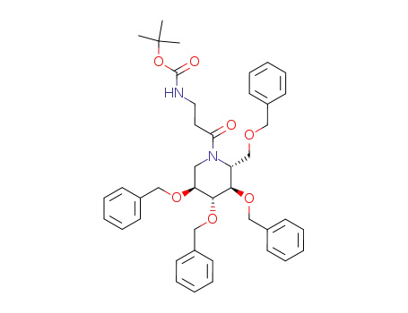 N-<N-(tert-butoxycarbonyl)propionyl>-2,3,4,6-tetra-O-benzyl-1,5-dideoxy-1,5-imino-D-glucitol