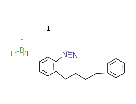 Molecular Structure of 89346-87-2 (Benzenediazonium, 2-(4-phenylbutyl)-, tetrafluoroborate(1-))