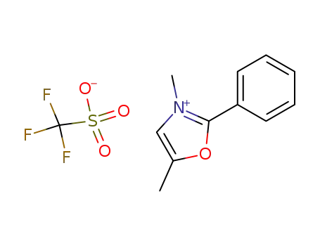 Molecular Structure of 113379-95-6 (Trifluoro-methanesulfonate3,5-dimethyl-2-phenyl-oxazol-3-ium;)