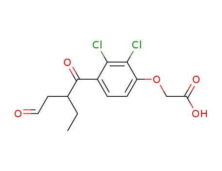 Molecular Structure of 139519-82-7 (<2,3-Dichlor-4-(2-ethyl-4-oxobutyryl)phenoxy>essigsaeure)