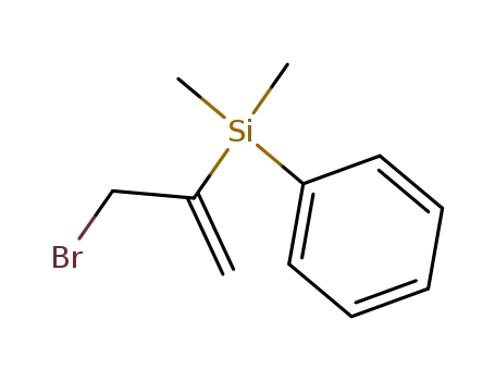 Molecular Structure of 122244-65-9 (Silane, [1-(bromomethyl)ethenyl]dimethylphenyl-)
