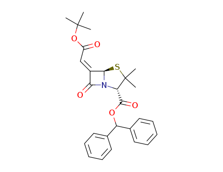 4-Thia-1-azabicyclo[3.2.0]heptane-2-carboxylic acid, 6-[2-(1,1-dimethylethoxy)-2-oxoethylidene]-3,3-dimethyl-7-oxo-, diphenylmethyl ester, (2S,5R,6Z)-