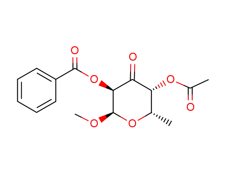methyl 4-O-acetyl-2-O-benzoyl-6-deoxy-α-L-xylo-hexopyranosid-3-ulose
