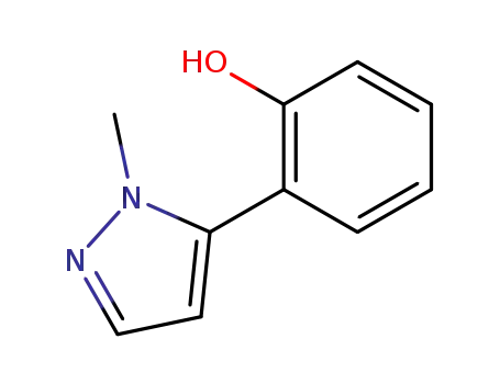 Molecular Structure of 123532-22-9 (2-(1-methyl-1H-pyrazol-5-yl)phenol)