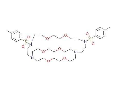 Molecular Structure of 113917-92-3 (4,13-bis(p-tolylsulphonyl)-7,10,19,22,27,30-hexaoxa-1,4,13,16-tetra-aza<14.8.8>dotriacontane)