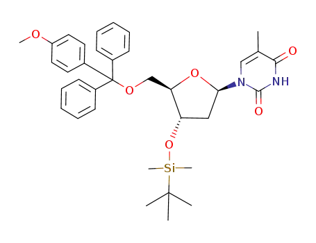 1-{(2R,4S,5R)-4-(tert-Butyl-dimethyl-silanyloxy)-5-[(4-methoxy-phenyl)-diphenyl-methoxymethyl]-tetrahydro-furan-2-yl}-5-methyl-1H-pyrimidine-2,4-dione