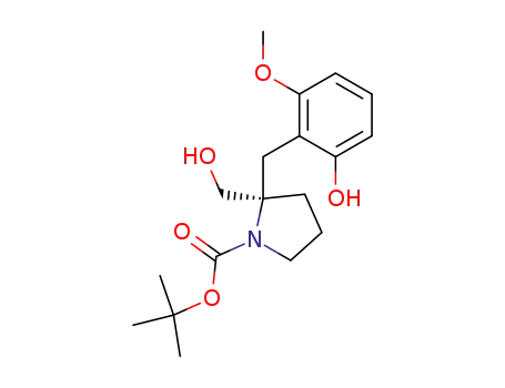 tert-butyl (2R)-2-(2-hydroxy-6-methoxybenzyl)-2-(hydroxymethyl)pyrrolidine-1-carboxylate