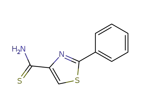 Molecular Structure of 7113-14-6 (4-Thiazolecarbothioamide, 2-phenyl-)