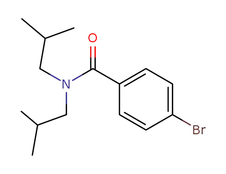 Molecular Structure of 300383-49-7 (4-BroMo-N,N-diisobutylbenzaMide, 97%)