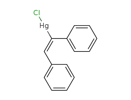 Molecular Structure of 16188-35-5 (Mercury, [(1E)-1,2-diphenylethenyl]chloro-)