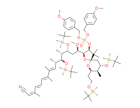 <2Z,4E,6E,8E,10S,11S,12R,13R,15R,15(2S,3S,5S,7R,8R,9S)>-15-<9-(tert-butyldimethylsiloxy)-7-<2-(tert-butyldimethylsiloxy)ethyl>-3-<bis(p-methoxybenzyl)phosphatyl>-4,4,8-trimethyl-1,6-dioxaspiro<4.5>dec-2-yl>-11,13-bis(tert-butyldimethylsiloxy)-15-methoxy