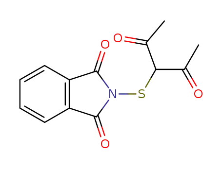 Molecular Structure of 107552-89-6 (2-(2,4-dioxopentan-3-ylthio)isoindoline-1,3-dione)