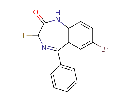 Molecular Structure of 62659-57-8 (2H-1,4-Benzodiazepin-2-one, 7-bromo-3-fluoro-1,3-dihydro-5-phenyl-)