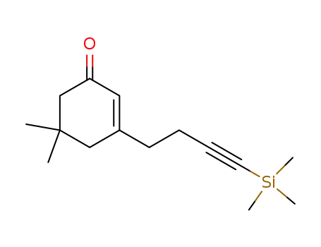 Molecular Structure of 121079-98-9 (2-Cyclohexen-1-one, 5,5-dimethyl-3-[4-(trimethylsilyl)-3-butynyl]-)