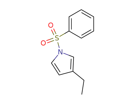 Molecular Structure of 97188-23-3 (1H-Pyrrole, 3-ethyl-1-(phenylsulfonyl)-)