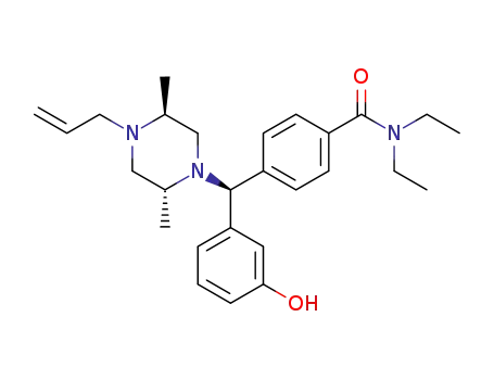 4-[(R)-[(2S,5R)-2,5-dimethyl-4-prop-2-enylpiperazin-1-yl]-(3-hydroxyphenyl)methyl]-N,N-diethylbenzamide