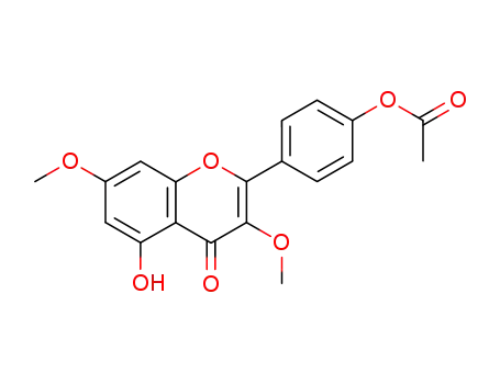 Molecular Structure of 124458-86-2 (4'-acetyloxy-5-hydroxy-3,7-dimethoxyflavone)
