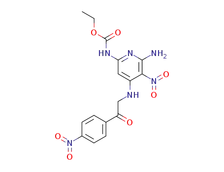 Carbamic acid,
[6-amino-5-nitro-4-[[2-(4-nitrophenyl)-2-oxoethyl]amino]-2-pyridinyl]-,
ethyl ester