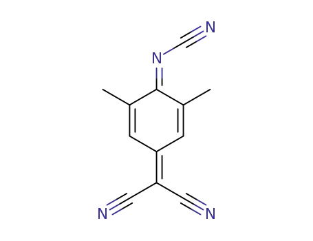 Molecular Structure of 123849-25-2 (Cyanamide,
[4-(dicyanomethylene)-2,6-dimethyl-2,5-cyclohexadien-1-ylidene]-)