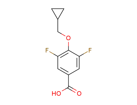 Molecular Structure of 1343436-42-9 (4-(cyclopropylmethoxy)-3,5-difluorobenzoic acid)