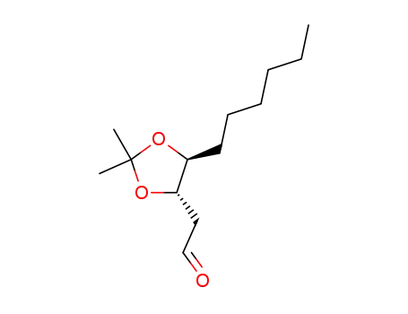 ((4S,5S)-5-hexyl-2,2-dimethyl[1,3]dioxolan-4-yl)acetaldehyde
