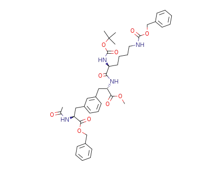 (S)-3-[3-((S)-2-Acetylamino-2-benzyloxycarbonyl-ethyl)-phenyl]-2-((S)-6-benzyloxycarbonylamino-2-tert-butoxycarbonylamino-hexanoylamino)-propionic acid methyl ester