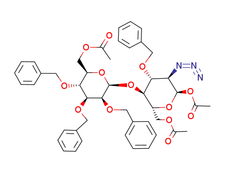 1,6-Di-O-acetyl-4-O-(6-O-acetyl-2,3,4-tri-O-benzyl-β-D-mannopyranosyl)-2-azido-3-O-benzyl-2-desoxy-α-D-glucopyranose