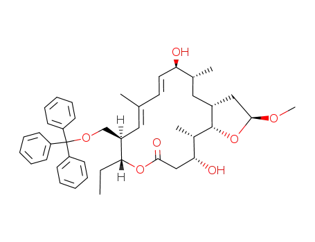 (7E,9E)-(2S,3aR,5R,6S,11R,12R,16R,17S,17aS)-12-Ethyl-6,16-dihydroxy-2-methoxy-5,9,17-trimethyl-11-trityloxymethyl-2,3,3a,4,5,6,11,12,15,16,17,17a-dodecahydro-1,13-dioxa-cyclopentacyclohexadecen-14-one