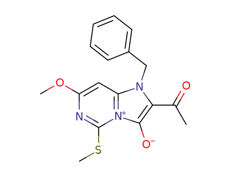 2-Acetyl-1-benzyl-7-methoxy-5-(methylthio)imidazo<1,2-c>pyrimidin-3-one