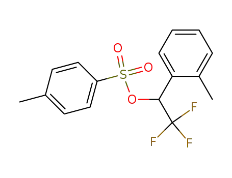 Molecular Structure of 158884-39-0 (2,2,2-trifluoro-1-[2-(methyl)phenyl]ethyl 4-methylbenzenesulfonate)