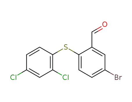 Molecular Structure of 311808-51-2 (5-bromo-2-[(2,4-dichlorophenyl)thio]benzaldehyde)